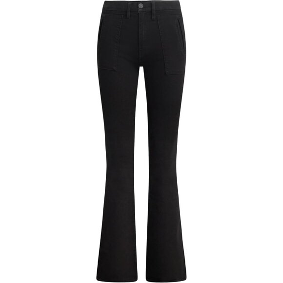 Women's Bootcut Jean High Rise Stretch Denim Flared Slim Fit Black 28 - Picture 10 of 11